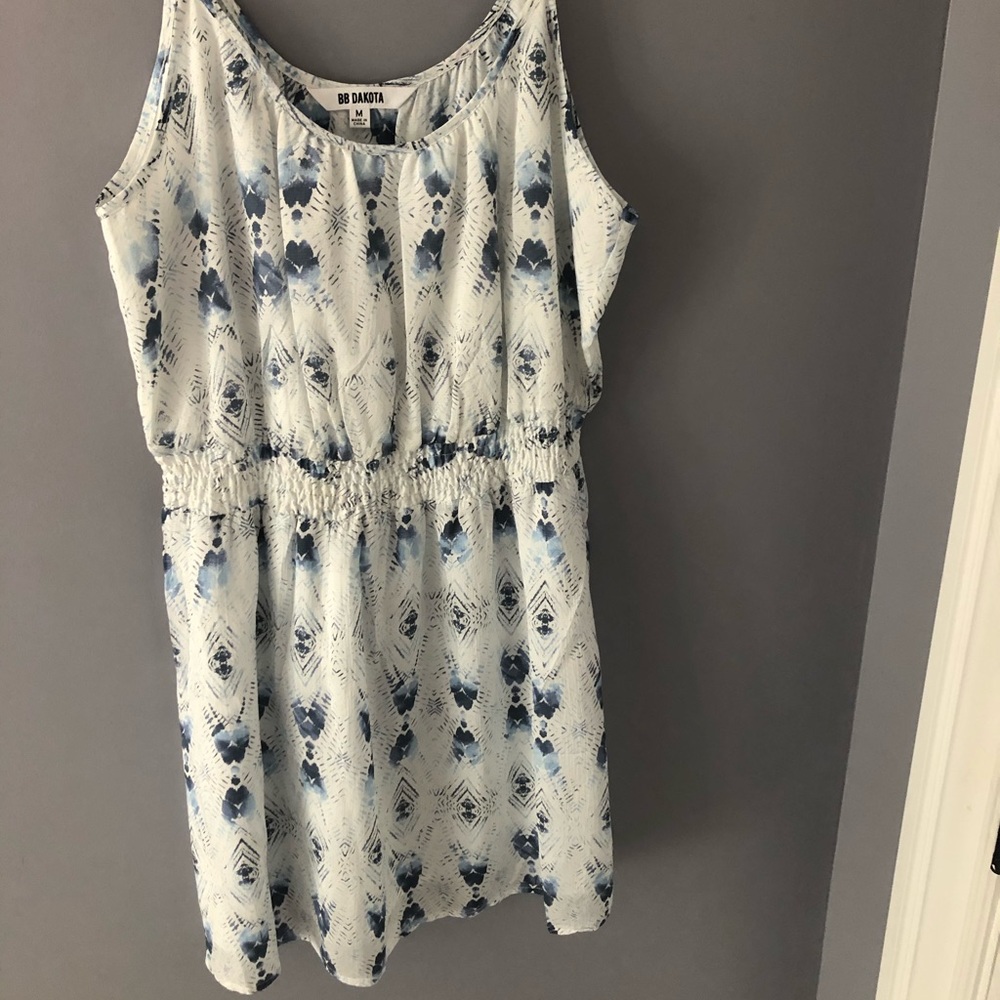 BB Dakota blue ink dot summer dress